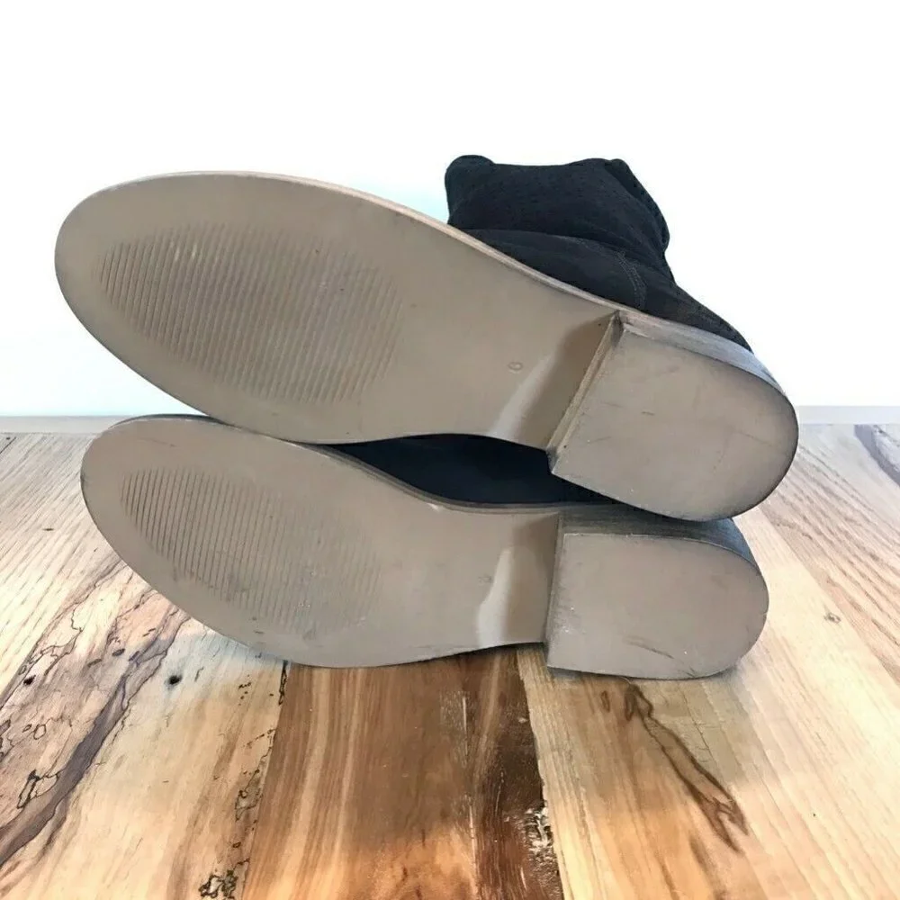 Rebels Ankle Boots Booties Black Suede Studs 6
